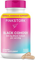 Pink Stork Black Cohosh Supplements for Women - 540 mg Pure Black Cohosh for Perimenopause, Menopause Support- 30 Capsules