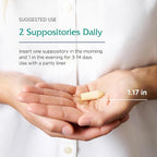 Vitanica Yeast Arrest, Homeopathic Vaginal Suppositories, for Yeast Infection Symptoms, Relieves Burning, Itching & Discharge, with Boric Acid, Tea Tree Oil & Probiotics, Vegan (Pro Logo, 14ct)