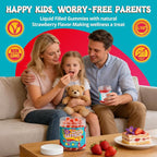 duwhot Saffron for Kids Gummies Sugar Free, Saffron Magnesium Supplement w/Holy Basil, Rosemary, Omega-3 & Vitamins for Happy Kids, Brain, Energy & Vision Support, Vegan, Organic, 60 Chewables