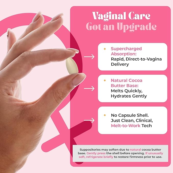 PURE WOMAN - pH-ighter Vaginal Boric Acid Suppositories for Women - Hyaluronic Acid - 4 in 1 Vaginal Suppositories for Discomfort, Dryness, Odor & pH Balance- Full Vaginal Health Care - 10ct
