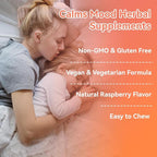 2 Pack Ashwagandha Gummies 3000mg for Stress Relief, Calm & Relaxation Support with Magnesium & Vitamin D, Vegan, Gluten-Free, Natural Raspberry Flavor, 120 Count