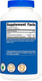 Nutricost Calcium & Magnesium Carbonate 240 Tablets, 1200mg of Ca & 150mg of Mg per Serving, 60 Servings- Gluten Free, Non-GMO