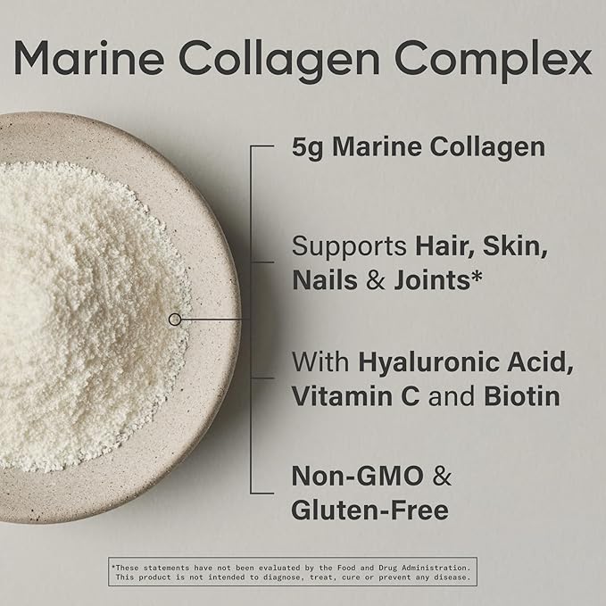 Sports Research Collagen Beauty Complex with Hyaluronic Acid, Vitamin C + Biotin | Pescatarian, Keto Certified & Non-GMO Verified - Unflavored (30 Servings)