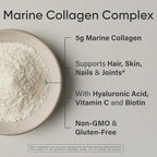 Sports Research Collagen Beauty Complex with Hyaluronic Acid, Vitamin C + Biotin | Pescatarian, Keto Certified & Non-GMO Verified - Unflavored (30 Servings)