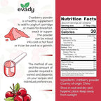 Cranberry Powder 8 oz, Natural Cranberry Powder for Baking, Smoothies, Tea, Good for Immune System