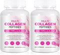 2 Pack Multi Collagen Peptides Capsules with Biotin, Vitamin C & Hyaluronic Acid – Contains extracts Such as Eggs and Fish！！！