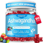 90 Count | Ashwagandha Gummies–Ashwagandha Supplements with L-Theanine & GABA–Support zzZ, M♡♡d, Relaxation, Daily Balance, Mind-Body Wellness for Women & Men