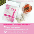 Aromlife UTI Tea for Women, Herbal UTI Tea for Cleanse & Daily Balance, Natural Teas with Cranberry, Corn Silk & Dandelion, Sugar-Free - 16 Teabags