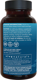 Viva Naturals Omega-3 Fish Oil, Triple Strength, 2500 mg, 60 Softgels – Re-Esterified Omega 3 Fatty Acids Including EPA, DHA, DPA - Pascatarian-Friendly
