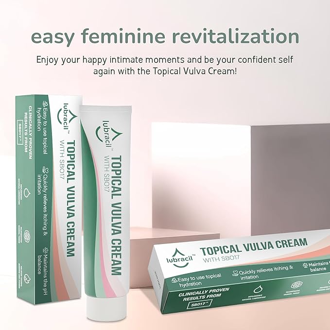 Topical Vulva Cream - Daily Feminine Care Moisturizer Helping with Vaginal Dryness, Burning, Itching, Lubrication & Comfort for Women Estrogen Free, Non-GMO. Omega-7, Vitamin E - 1.76 Fl Oz, 2 Pack