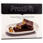 PROTIFIT - Low Calorie Snack Bar for Healthy Diets, High Protein, 15g Protein, Low Carb, Low Sugar, Ideal Protein Compatible, 7 Servings Per Box (Peanut Butter Cup)