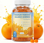 DEWANG Feminine Balance Gummies – Daily pH Balance & Vaginal Health Support, Probiotics for Womens Odor & Confidence Pineapple Flavor Vegan & Sugar-Free (Orange)
