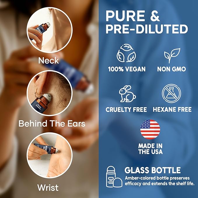 Muscle Relief Essential Oil Roll-On 10 ml - Pure & Natural Prediluted Blend for Sore Muscles, Aches & Recovery - Easy Roller for Athletes & Active Lifestyles - Nexon Botanics