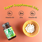 FlavCity Vitamin D3, K2 & Zinc - Triple Threat Supplement - Daily or Seasonal Immune Support - Vitamin D with K2 for Enhanced Absorption - Promote Healthy Bones & Skin (30 Capsules)