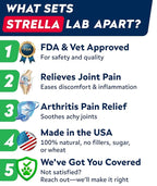 Glucosamine Treats for Dogs - Hip & Joint Supplement w/Omega-3 Fish Oil - Chondroitin, MSM - Advanced Mobility Chews - Joint Pain Relief - Hip & Joint Care - Bacon Flavor - 180 Ct - Made in USA