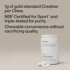Momentous Creatine Chews - Creatine Monohydrate - Supports Strength, Lean Muscle, & Recovery for Men & Women - NSF Certified for Sport - 150 Chewable Tablets - Lemon Lime