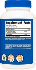 Nutricost Red Yeast Rice with CoQ10 1300mg, 120 Capsules, 60 Servings - Non-GMO, Gluten Free