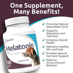 K9 Select Melatonin for Large Dogs - Anxiety Relief Treats for Sleep, Stress, Thunderstorms & Fireworks - Calming Chews for Dogs Anxiety Small & Large Breed, 6 mg, 120 Peanut Butter Tablets