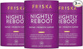 Friska Nightly Reboot - Nighttime Digestive Enzymes, Probiotic for Gut Balance & Bloating Support, with Melatonin & Chamomile to Promote Relaxation & Sleep, 90 Capsules
