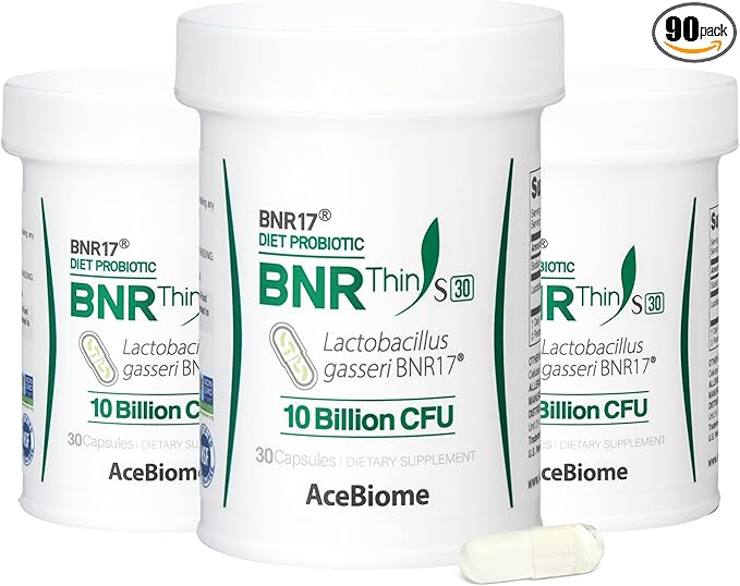 BNRThin S30, Lactobacillus Gasseri BNR17, 10 Billion CFU Guaranteed, 90 Capsules (90 Serving, 3 Packs of 30)