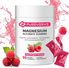Magnesium Glycinate Gummies 300mg - 90 Count Individually Wrapped, Low-Allergy Formula, Supports Cardiovascular Health, Cognitive Function & Muscle-Bone Strength, Non-GMO, Gluten & Soy Free