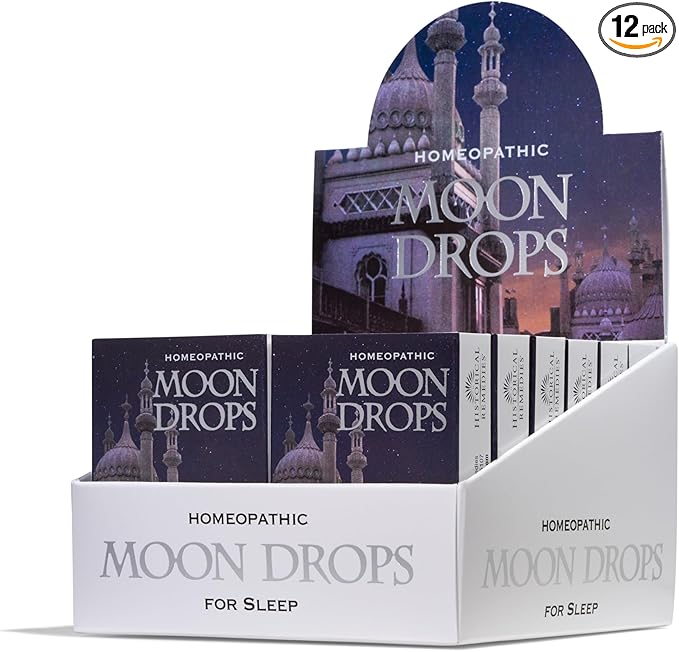 Moon Drops Sleep Aid Lozenges (12 Pack) | Homeopathic Vanilla Flavor Supplement, Non-Habit Forming Vegan Gluten-Free Sleep Support Including Coffea Cruda 12X