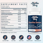 2300 MG Zeolite Detox Capsules - Activated Charcoal & Bentonite Clay, Highly Absorbable Full Body, Liver & Gut Cleanse, Zeolite Clinoptilolite（180 Capsules）