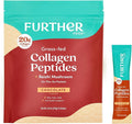 Further Food Chocolate Collagen Peptides Powder with Reishi Mushroom - 100% Grass-Fed, Hydrolyzed Type 1 & 3, 20g of Collagen per Serving, Supports Skin, Hair, Nails & Joints, Stick Packs, 9.74 Oz