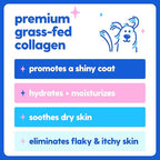 Taily Liquid Collagen for Dogs Skin and Coat Supplement, Cats | Taily Liquid Premium Grass-fed Collagen | Itch Relief for Dogs with Allergies, Biotin, Vitamin C and Hyaluronic Acid | Made in USA