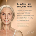 Pure Therapro Rx TriActive Collagen Plus, Collagen Powder for Hair, Skin, Nails, Bones & Joints, Hydrolyzed Collagen Powder w/Patented Peptides, Unflavored Multi Collagen Protein Powder, 30 Servings