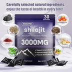 Pure Himalayan Shilajit Gummies for Men & Women - 100% Natural & Organic | 85+ Trace Minerals & Fulvic Acid | 30 Count | Individually Packaged