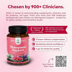 Complete Herbal Menopause Supplement for Women - Multibenefit Menopause Ease Hormone Balance for Women for Night Sweats Mood and More with Dong Quai Vitex Chaste Berry and Black Cohosh - 90 Count