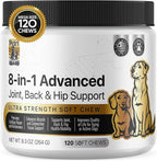 PetriGuard | Advanced Hip, Back & Joint Supplement for Dogs | Ultra Strength Formula w/ 8 Active Ingredients | USA Made & Veterinarian Approved | Glucosamine, Turmeric, MSM + 5 More - 120 Chews