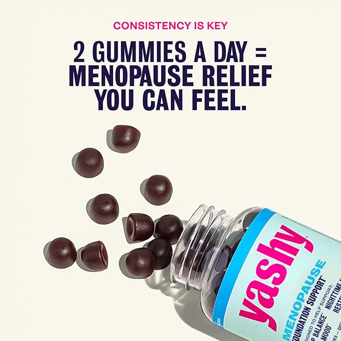 Gummies for Menopause | Hormone-Free Supplements for Women | Clinically Backed | 30 Servings | Helps Alleviate Hot Flashes, Night Sweats, & Mood Swings | Supports Libido | BlackBerry Flavor