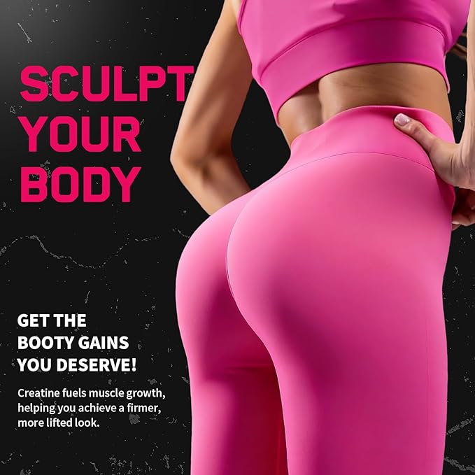 Creatine for Women, 5000mg Creatina Monohidratada Gummies with Collagen & BCAAs for Muscle Recovery, Energy & Skin, Chewable Post-Workout Supplement, Sugar-Free, No Bloating, 4 Gummies Per Day