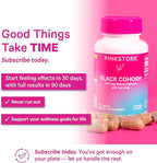 Pink Stork Black Cohosh Supplements for Women - 540 mg Pure Black Cohosh for Perimenopause, Menopause Support- 30 Capsules