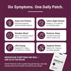 Menopause Relief Patches for Night Sweats & Hot Flashes - Natural Hormone Balance Support for Women - Herbal Perimenopause Patch with Black Cohosh & Red Clover - 30 Day Supply