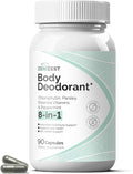 Body Deodorizing Supplement - Chlorophyll Complex Odor Eliminator Internal Deodorant Capsules for Women Men - Natural Fresh Breath Skin Health Feminine Care Odor Control & Deodorizer Pills