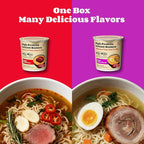 Healspot High Protein Instant Ramen Variety Pack (6 Cups) - 32g Plant-Based Protein, Non-Fried, Low Carb, Keto & Vegan Friendly (Smoky-Beef/Classic-Pork)