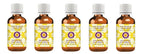 Deve Herbes Pure Geranium Essential Oil (Pelargonium graveolens) Steam Distilled (Pack of Five) 100ml X 5(16.9 oz)