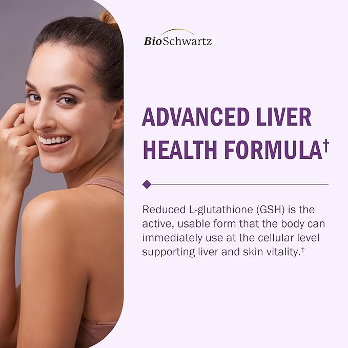 BioSchwartz Reduced Glutathione Supplement 500mg with Alpha Lipoic Acid 50mg & Milk Thistle 100mg - Glutathione Reduced Form - Gluten-Free, Third Party Quality Tested - 30 Capsules, 30 Day Supply