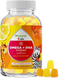 Kids Omega and DHA Gummies - Fatty Acids Omega 3 6 9 with Vitamin C for Vision - Nutritional DHA for Kids for Healthy Nervous System & Focus Support - Fish Free - 60 Count
