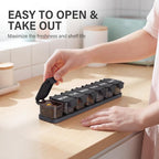 Extra Large Weekly Pill Organizer - Waterproof 7-Day Pill Box, Portable Vitamin & Supplement Case, Easy to Open Design, Ideal for Travel and Daily Medication Management,Black