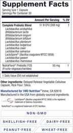 1MD Complete Probiotics Platinum | Supports Digestive Health | with Nourishing Prebiotics, 51 Billion Live CFU, 11 Strains, Dairy-Free | 30 Vegetable Capsules (3-Pack)