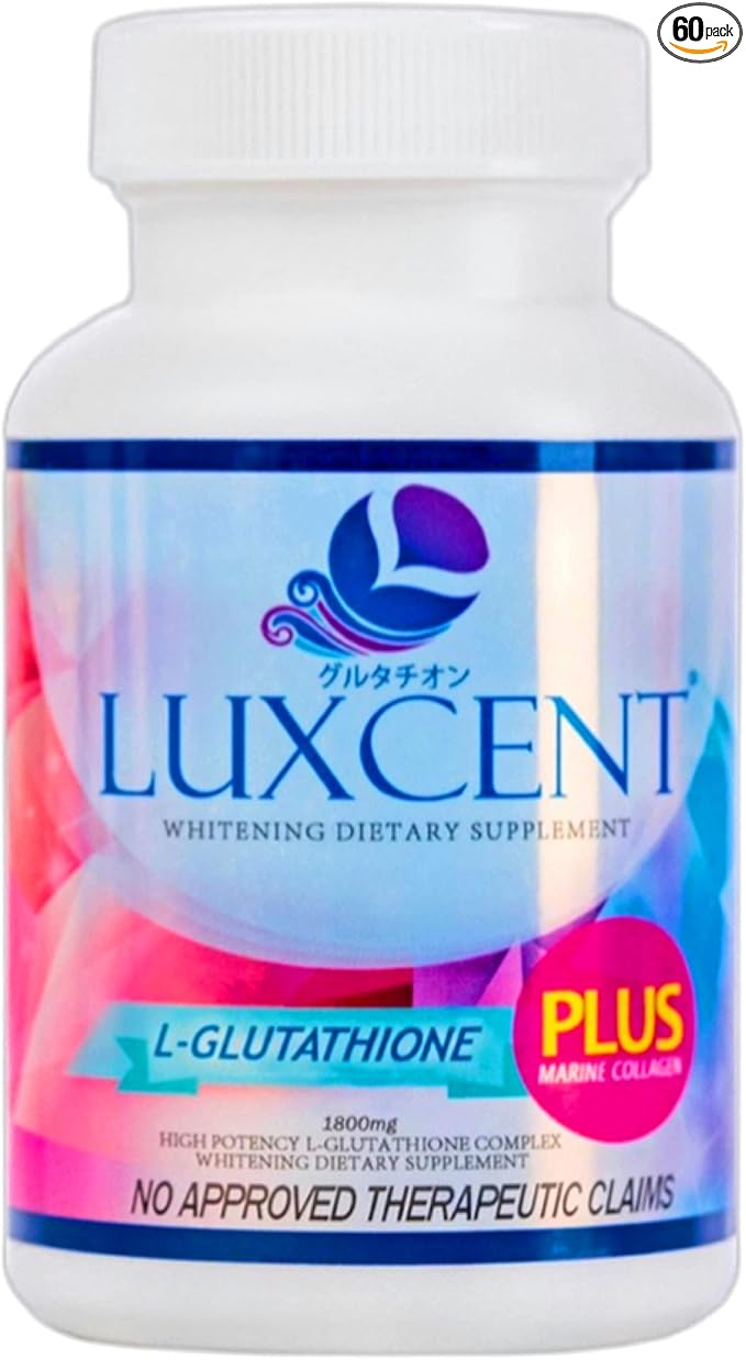 Pure Beauty Collagen Luxcent Luminous Caps L-Glutathione with Marine Collagen Japan Formula, 60 Capsules
