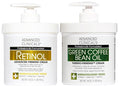 Advanced Clinicals Retinol Body Cream + Green Coffee Bean Oil Thermo - Firming Body Lotion 2pc Skincare Set For Women & Men | Body & Face Moisturizer Set Helps Improves Appearance Of Crepey Skin, 2PC