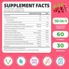 Calcium Magnesium Zinc Gummies with Vitamin D3, Sugar Free Calcium Gummies for Women Men, Raspberry Flavor - 60 Count