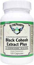 Black Cohosh Extract Plus, European Standardized 2.5% Triterpene glycosides (120 Capsules)