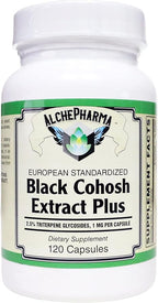 Black Cohosh Extract Plus, European Standardized 2.5% Triterpene glycosides (120 Capsules)