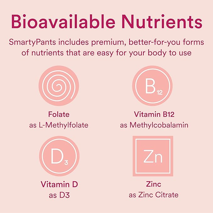 SmartyPants Multivitamin Gummy for Women 50 and Over: Omega 3 Fish Oil (EPA/DHA),Methylfolate,CoQ10,Vitamin D3,C,Vitamin B12,B6,A,K & Zinc,Biotin,Gluten Free,(30 Day Supply),120 Count (Pack of 2)